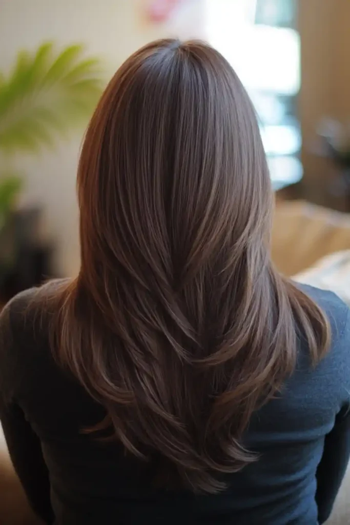 Long, V-Cut Layers