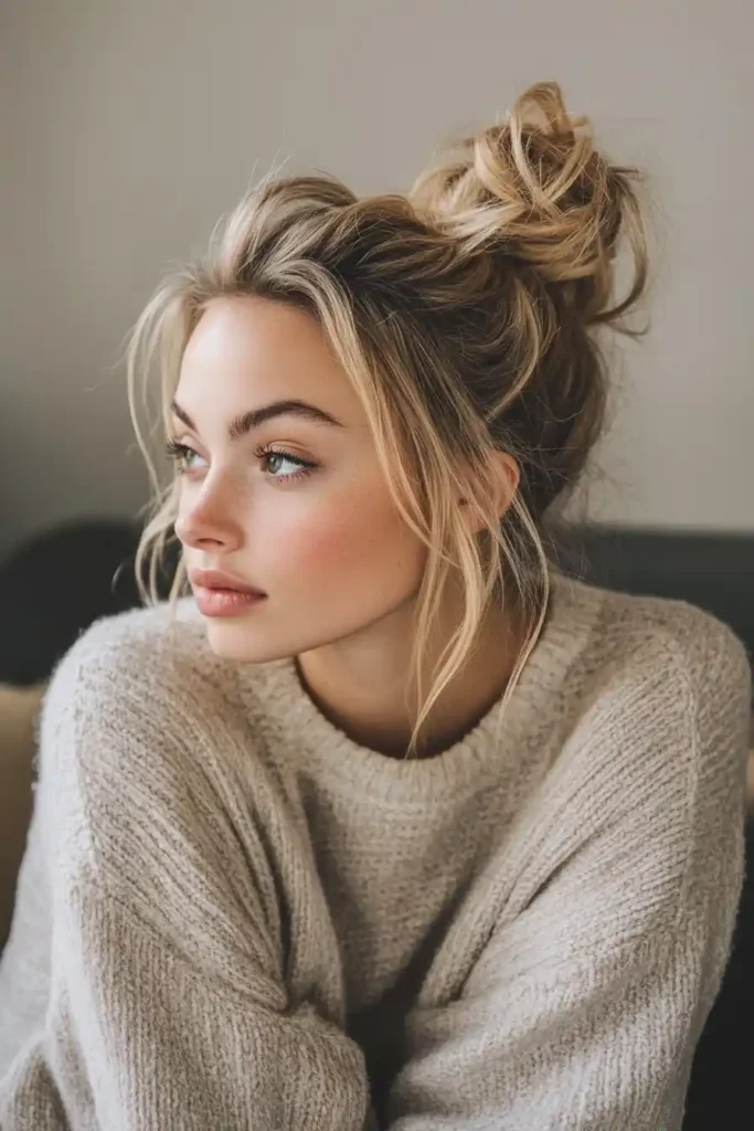 Messy High Bun