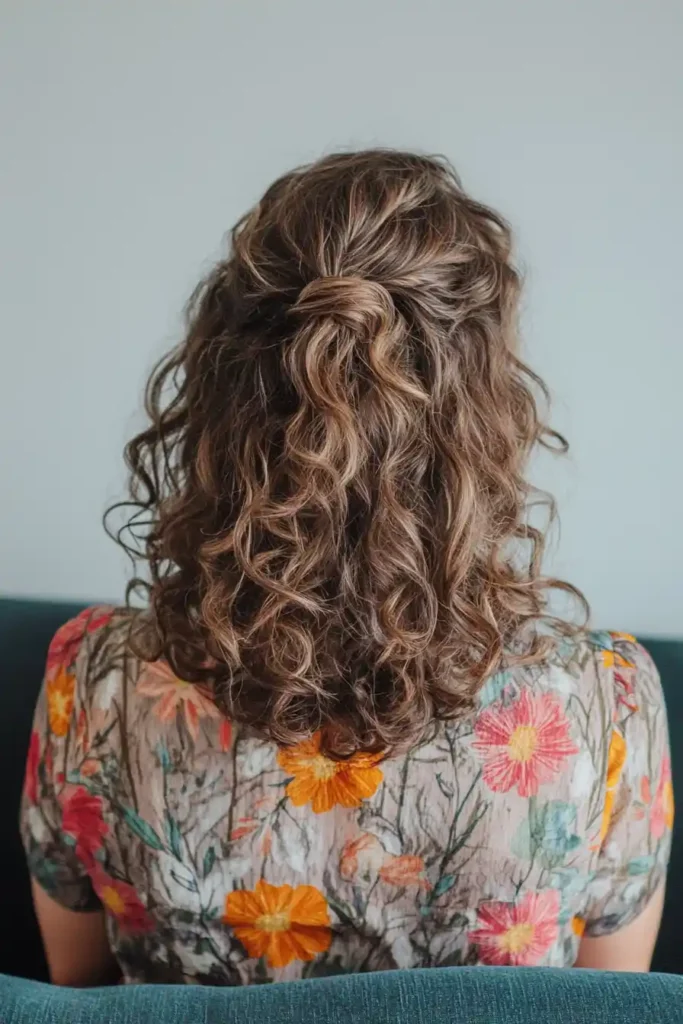 Half-Up, Half-Down with Curls