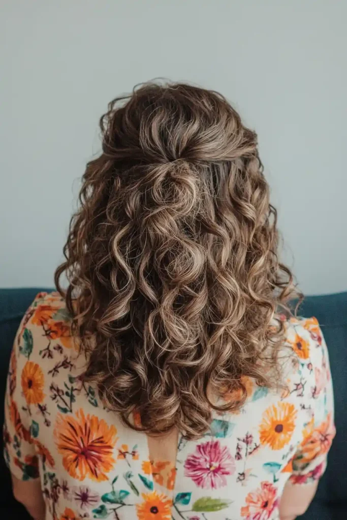 Half-Up, Half-Down with Curls