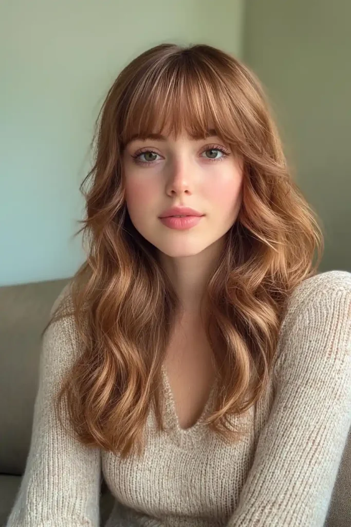 Soft Waves with Fringed Bangs